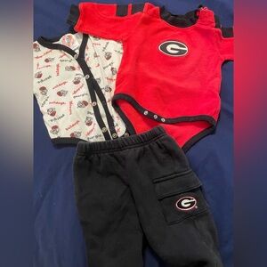 ❤️🖤Georgia Bulldogs Baby Lot - 3 peices